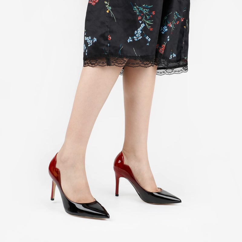 JOY IN LOVE Pumps for Women 3.5" Stiletto High Heels Pointy Toe Pumps Shoes Red Black 9US - Image 4